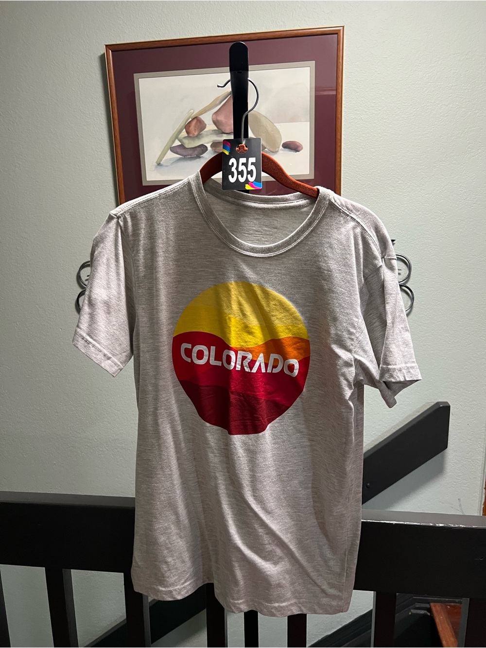 State of Mind Light Gray Tee with Yellow & Red Colorado Graphic #355